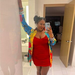 Nice stretchy red dress